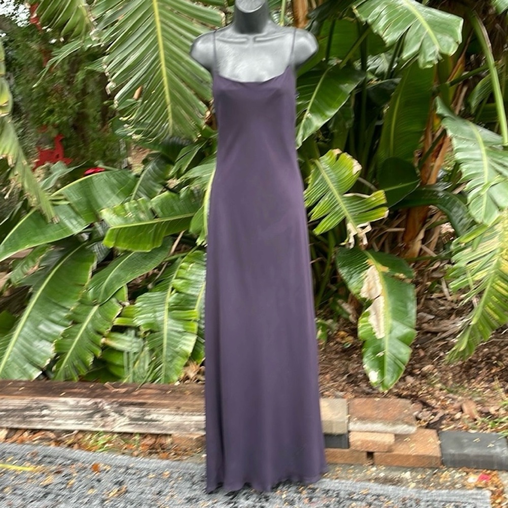 Laundry by Shelley Segal, 100% silk beaded extreme low back slip dress